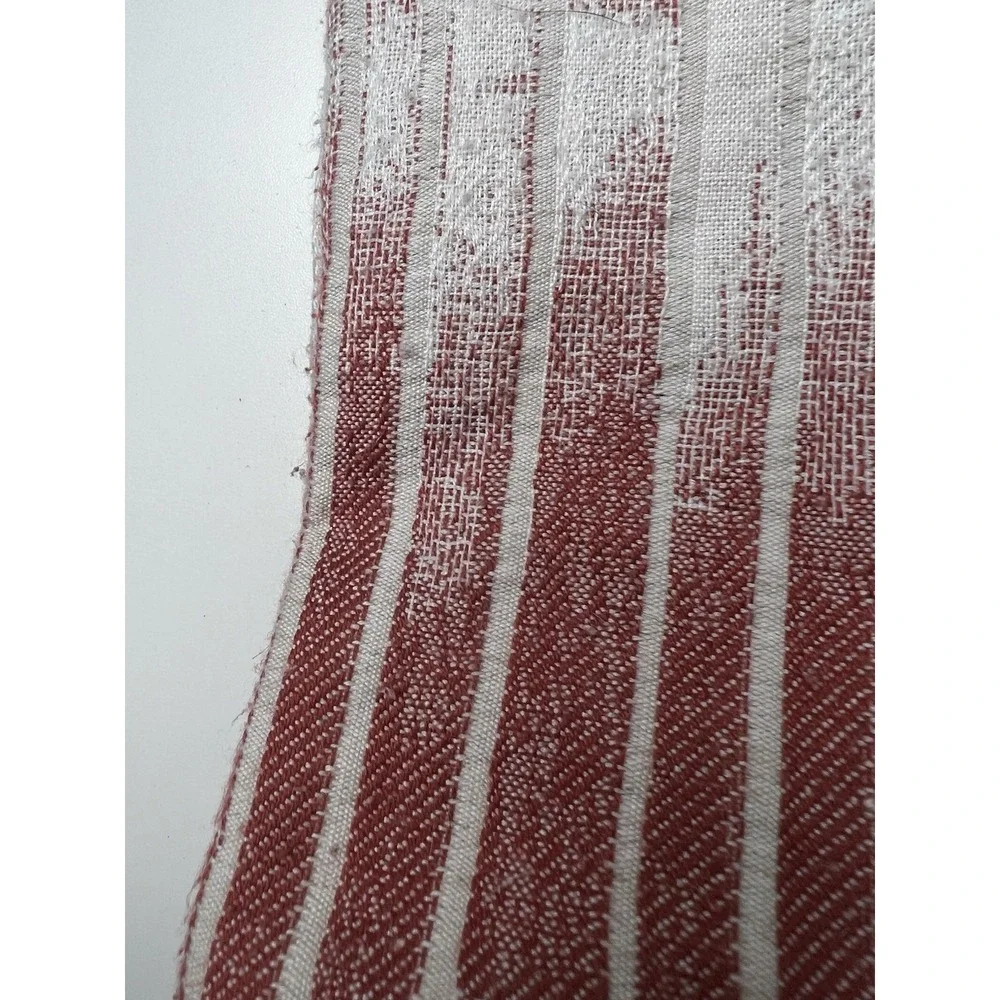 Ikat Lumbar Pillow Cover Brick Ivory 15x23 Boho Hidden Zipper